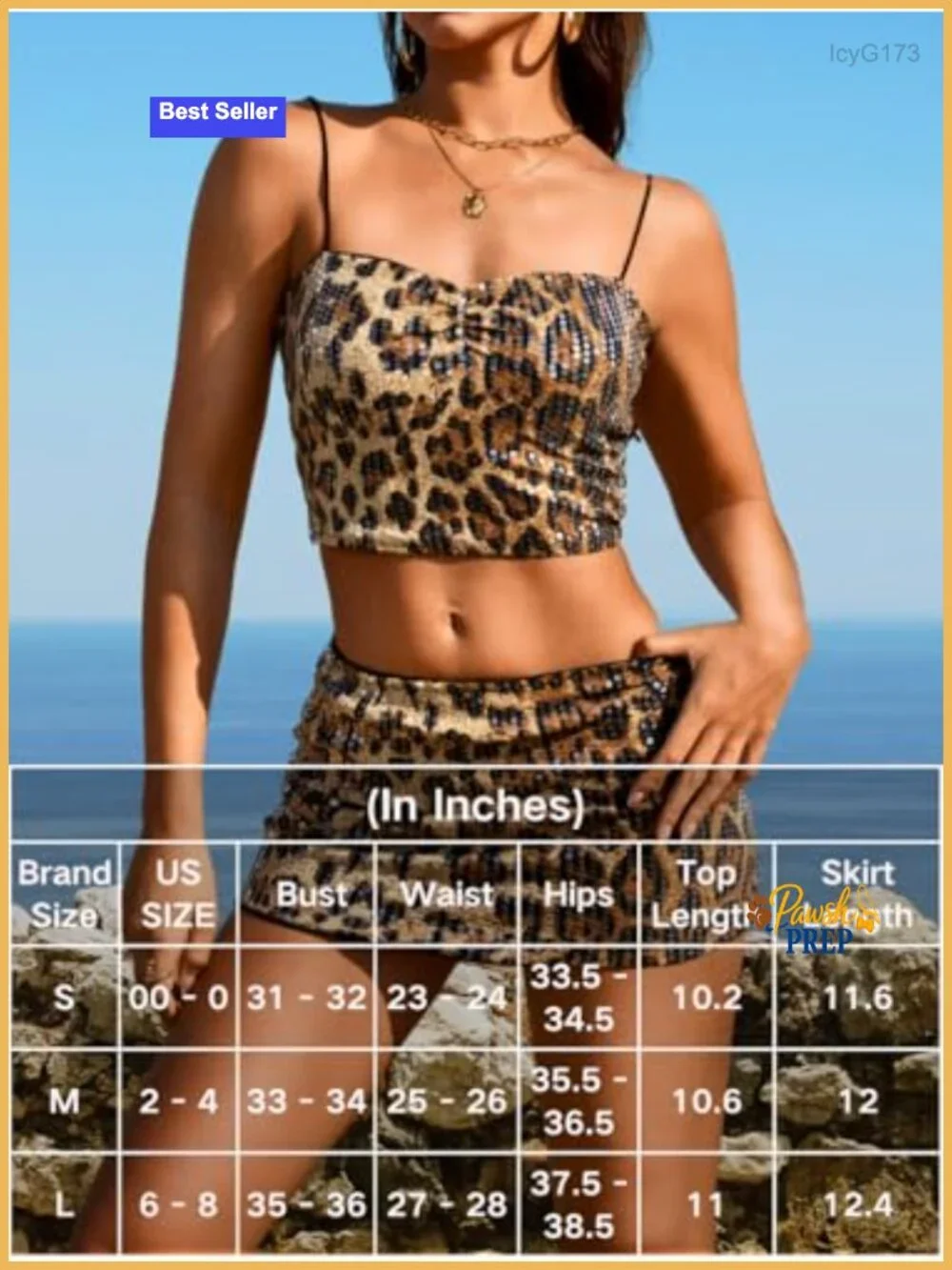 Two Piece Sequin Mini Dress, Cheetah Print Club Outfit